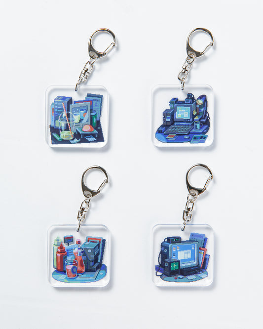 Shibuya Pixel Art 2025 / waneella Acrylic Keychain